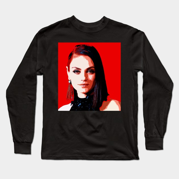 mila kunis Long Sleeve T-Shirt by oryan80